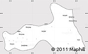 Silver Style Simple Map of Mong Nai, cropped outside