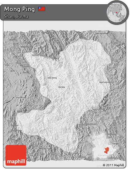 Gray 3D Map of Mong Ping