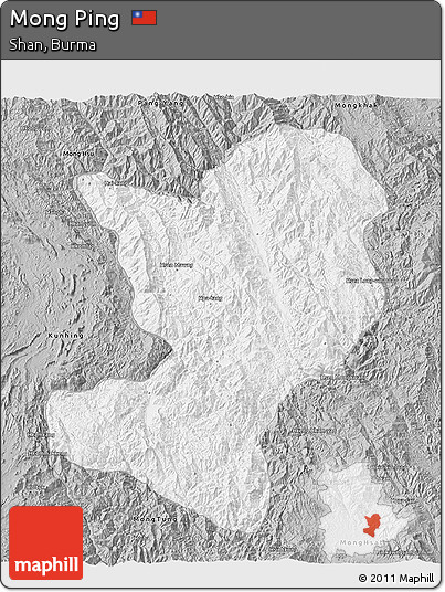 Gray 3D Map of Mong Ping