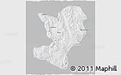 Gray 3D Map of Mong Ping, single color outside