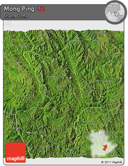 Satellite 3D Map of Mong Ping