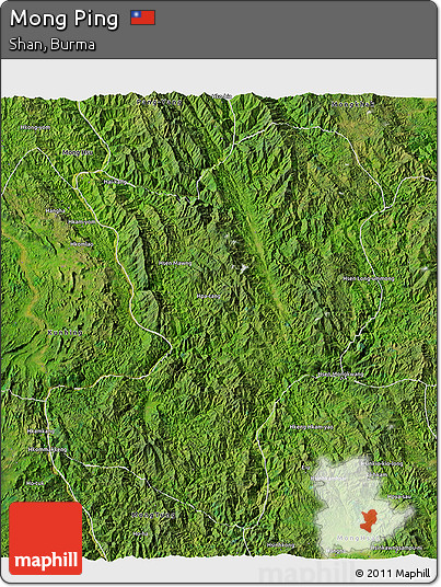 Satellite 3D Map of Mong Ping