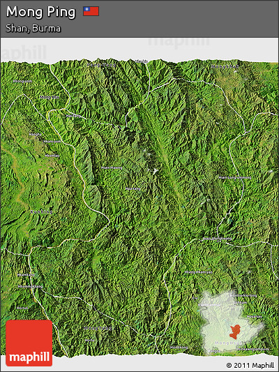 Satellite 3D Map of Mong Ping