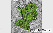 Satellite 3D Map of Mong Ping, lighten, desaturated