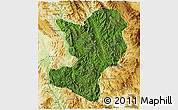 Satellite 3D Map of Mong Ping, physical outside