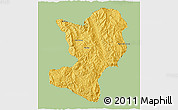 Savanna Style 3D Map of Mong Ping, single color outside