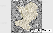 Shaded Relief 3D Map of Mong Ping, darken, desaturated