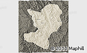 Shaded Relief 3D Map of Mong Ping, darken