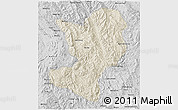 Shaded Relief 3D Map of Mong Ping, desaturated