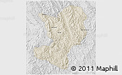 Shaded Relief 3D Map of Mong Ping, lighten, desaturated
