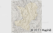 Shaded Relief 3D Map of Mong Ping, semi-desaturated