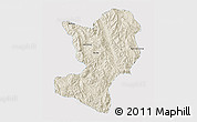 Shaded Relief 3D Map of Mong Ping, single color outside