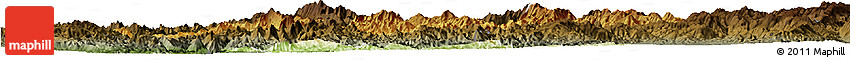 Physical Horizon Map of Mong Ping, darken