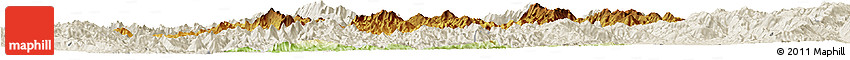 Physical Horizon Map of Mong Ping, shaded relief outside