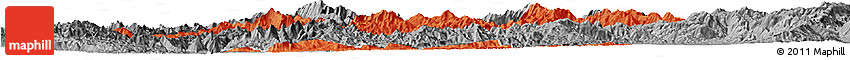 Political Horizon Map of Mong Ping, desaturated