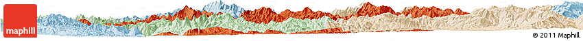 Political Horizon Map of Mong Ping, lighten