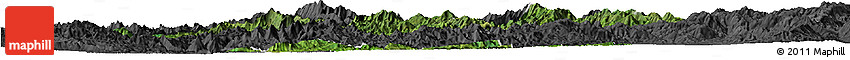 Satellite Horizon Map of Mong Ping, darken, desaturated