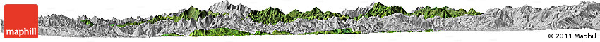 Satellite Horizon Map of Mong Ping, lighten, desaturated