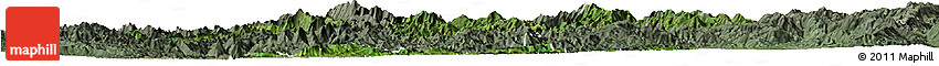 Satellite Horizon Map of Mong Ping, semi-desaturated
