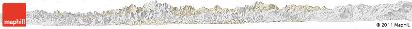 Shaded Relief Horizon Map of Mong Ping, lighten, desaturated