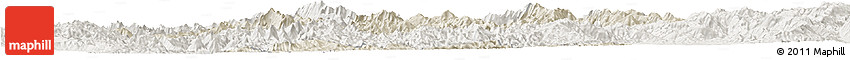 Shaded Relief Horizon Map of Mong Ping, lighten