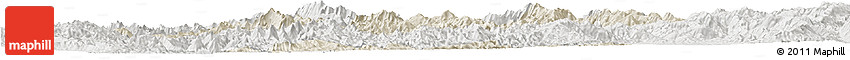 Shaded Relief Horizon Map of Mong Ping, lighten, semi-desaturated