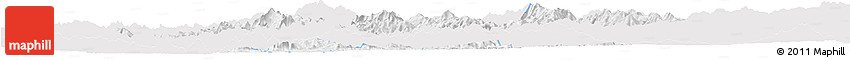 Silver Style Horizon Map of Mong Ping, single color outside