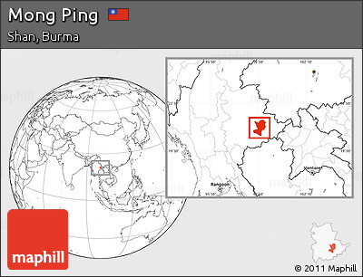 Blank Location Map of Mong Ping