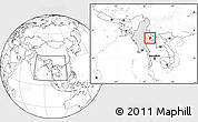 Blank Location Map of Mong Ping, highlighted country, within the entire country