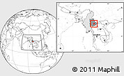 Blank Location Map of Mong Ping, highlighted country, highlighted parent region, within the entire country