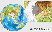 Physical Location Map of Mong Ping, highlighted country, highlighted parent region