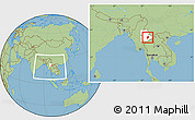 Savanna Style Location Map of Mong Ping, highlighted parent region, within the entire country