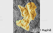 Physical Map of Mong Ping, darken, desaturated