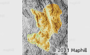Physical Map of Mong Ping, desaturated