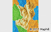 Physical Map of Mong Ping, political outside