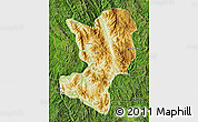 Physical Map of Mong Ping, satellite outside