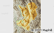 Physical Map of Mong Ping, semi-desaturated