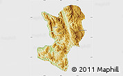Physical Map of Mong Ping, single color outside