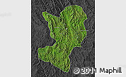 Satellite Map of Mong Ping, darken, desaturated