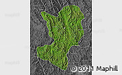 Satellite Map of Mong Ping, desaturated