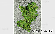 Satellite Map of Mong Ping, lighten, semi-desaturated