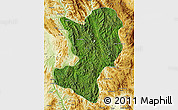 Satellite Map of Mong Ping, physical outside