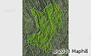 Satellite Map of Mong Ping, semi-desaturated