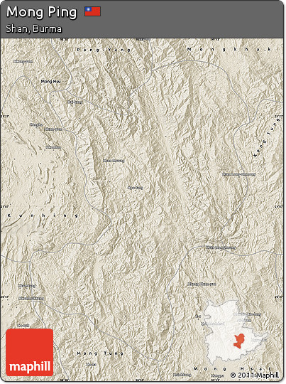 Shaded Relief Map of Mong Ping