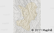 Shaded Relief Map of Mong Ping, lighten, semi-desaturated