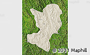 Shaded Relief Map of Mong Ping, satellite outside