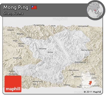 Classic Style Panoramic Map of Mong Ping