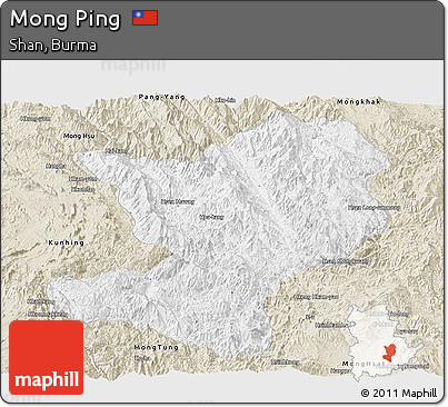 Classic Style Panoramic Map of Mong Ping