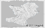 Gray Panoramic Map of Mong Ping, single color outside