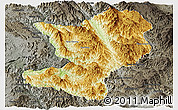 Physical Panoramic Map of Mong Ping, darken, semi-desaturated